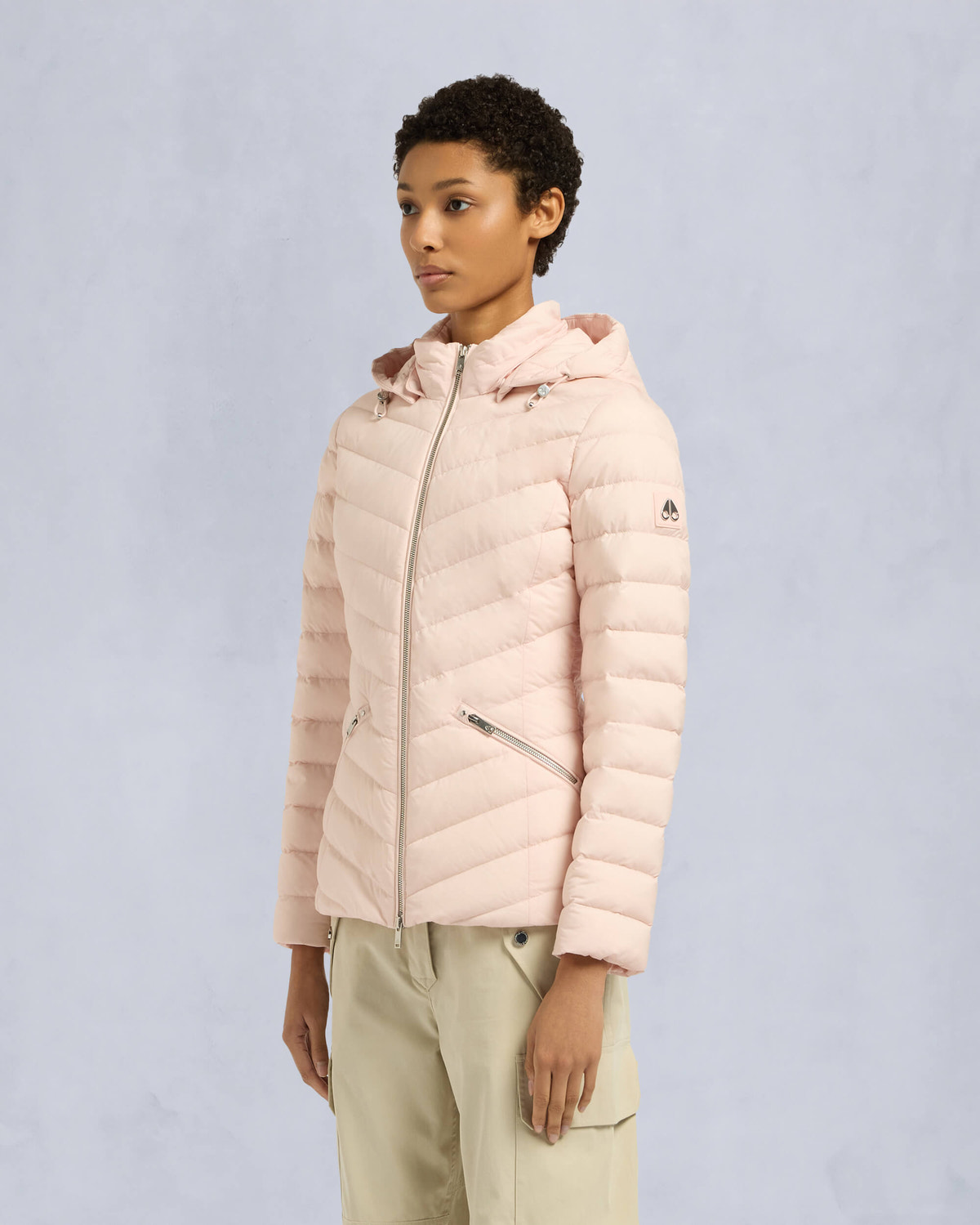 Moose Knuckles Womens Lucille Air Down Jacket PETAL M15LJ133 Front