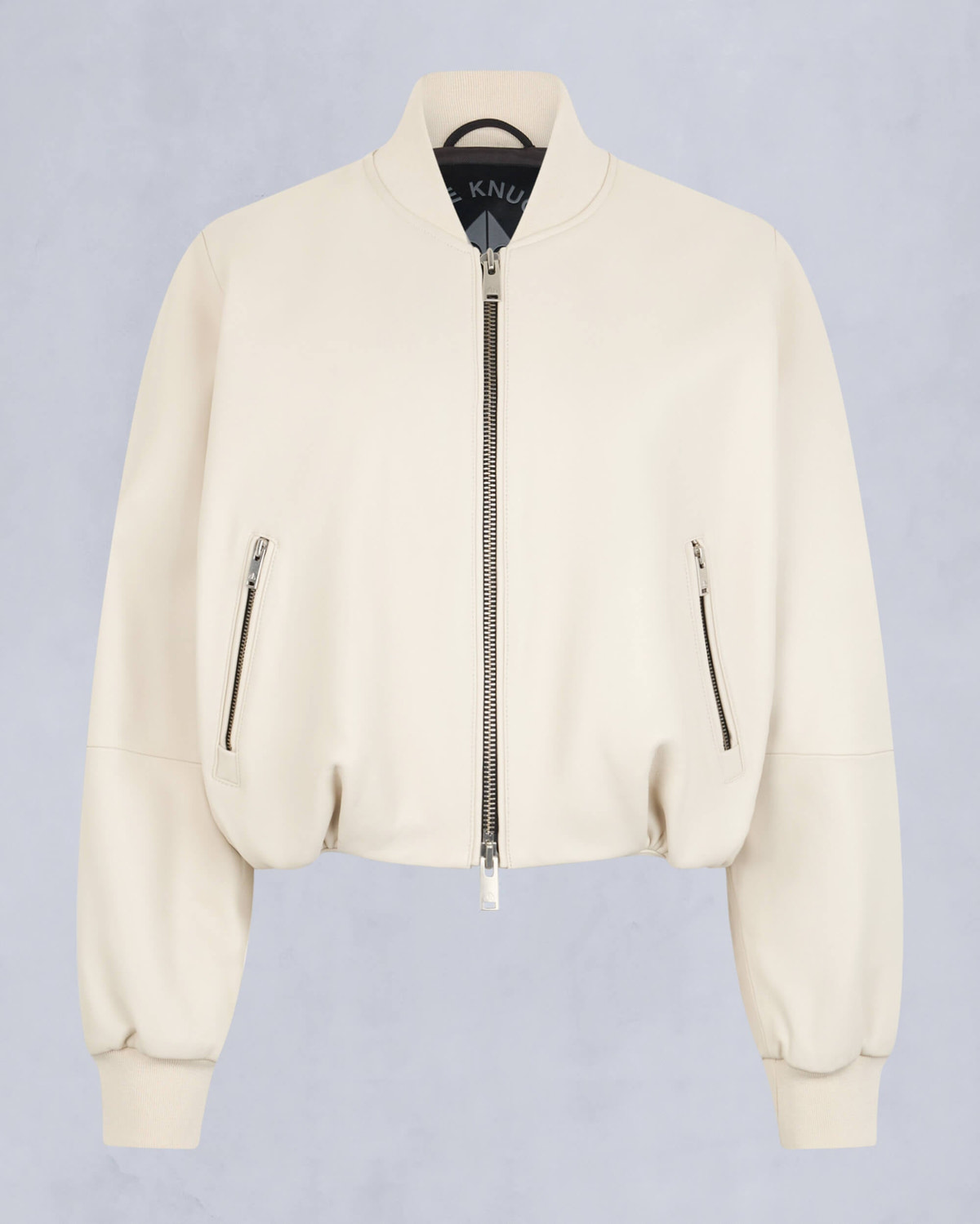 Moose Knuckles Womens Cardin Leather Bomber Jacket Bone M15LL307 - GM
