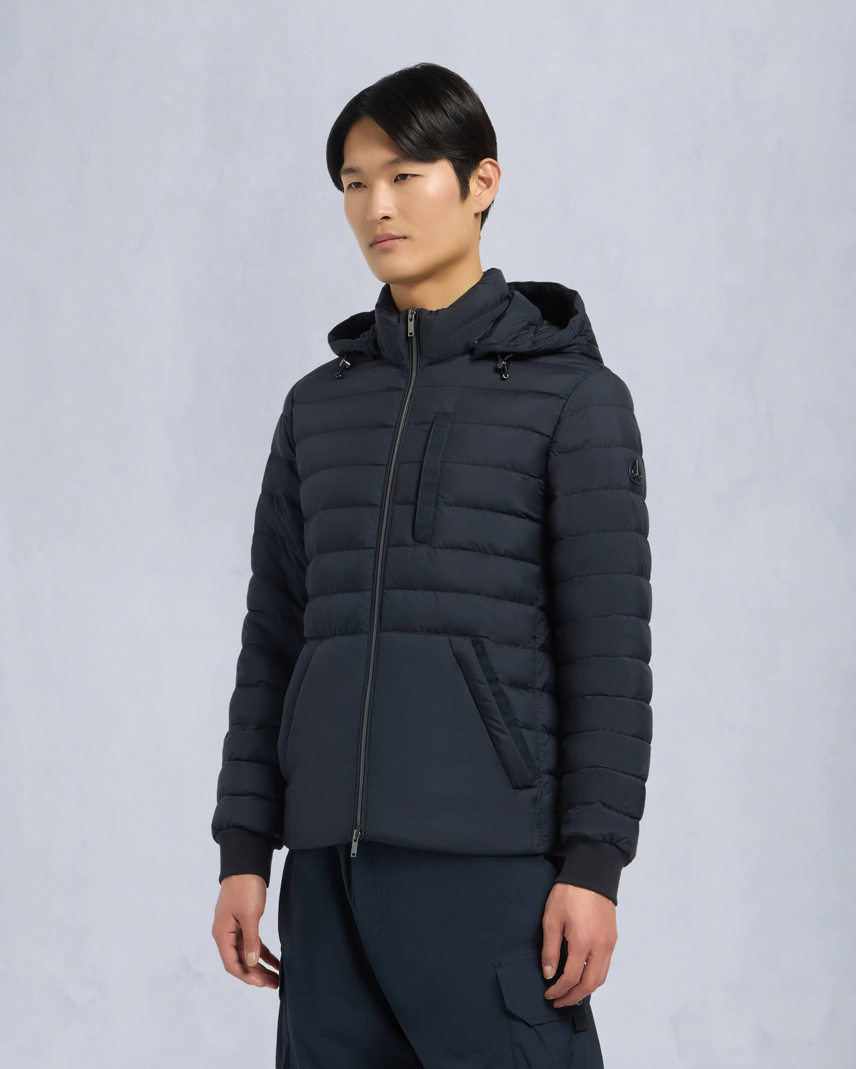 Moose Knuckles Mens Gregoire Air Down Jacket Navy M15MJ149 Front