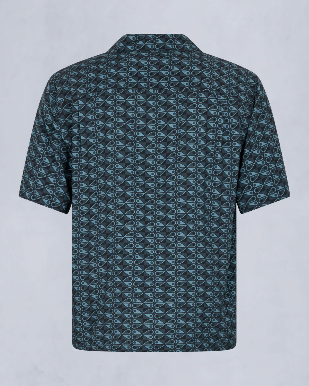 Moose Knuckles Mens The Bay Short Sleeve Shirt NAVY COMBO M15MT709H Detail2