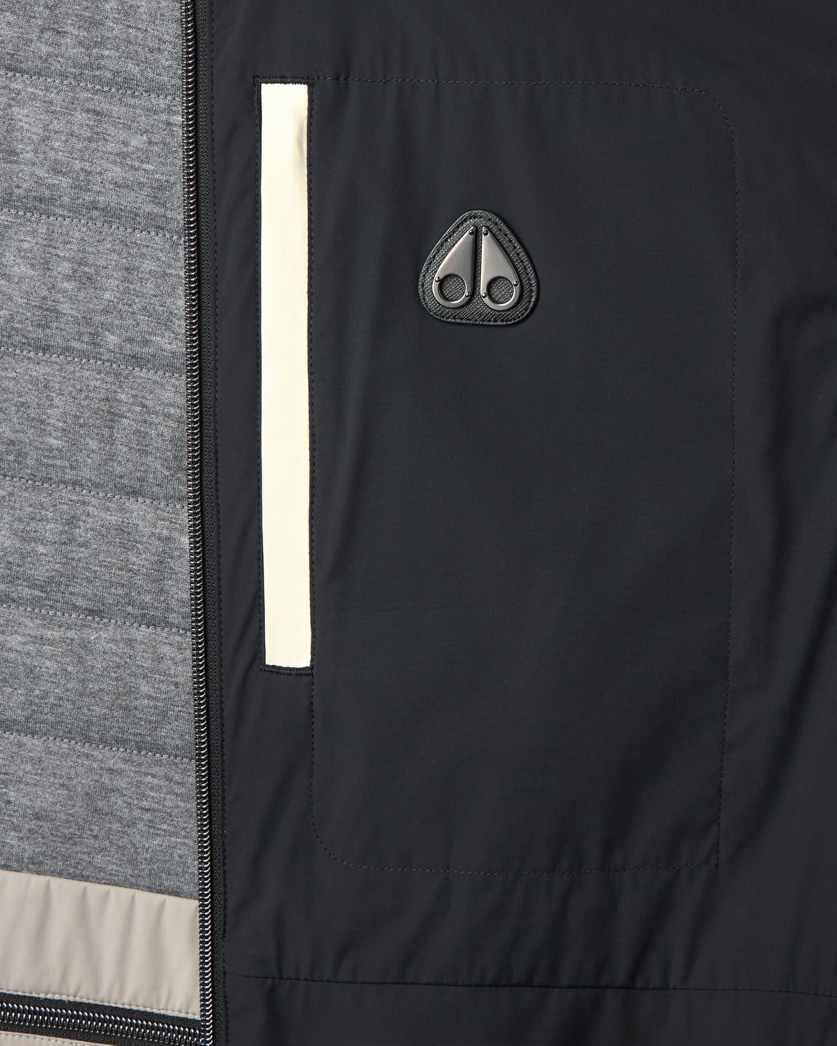 Moose Knuckles Mens Dominion Packable Vest BLACK/DUSK M15MV452 Detail1