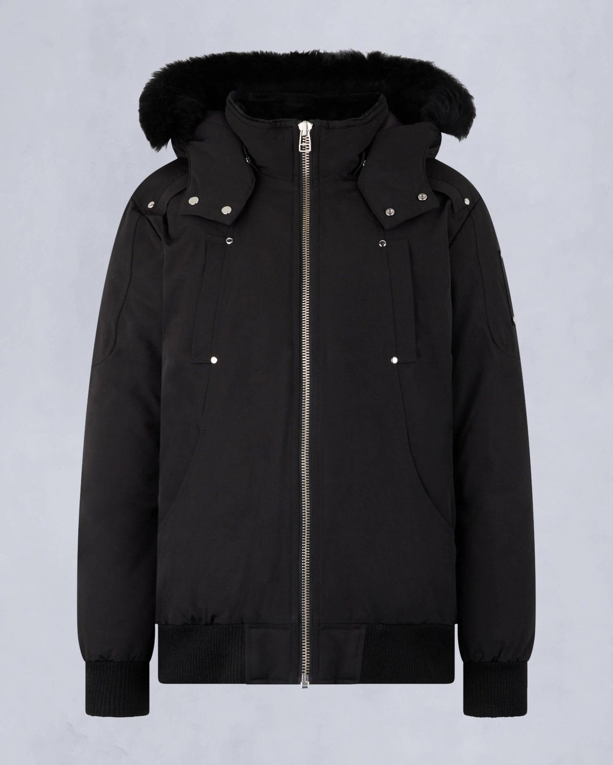 Moose Knuckles - M32UB035S - Kids Unisex Original Bomber - KIDS - Black / Black Shearling - GM