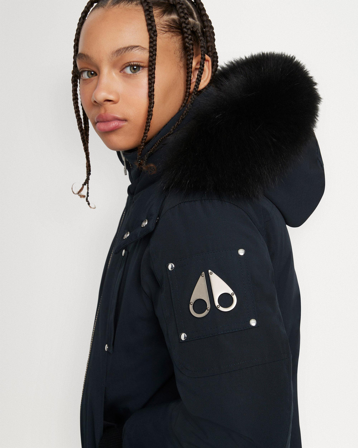 Moose Knuckles - M32UB035S - Kids Unisex Original Bomber - KIDS - Navy / Black Shearling - Detail5