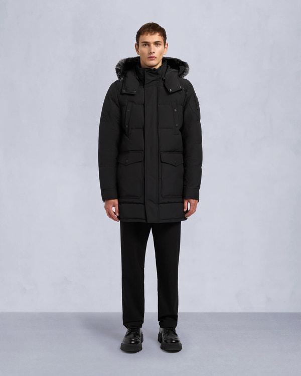 Moose Knuckles - M33MP210S - Onyx Shearling Big Ridge Parka - MENS - Black / ice sherling - Front Category