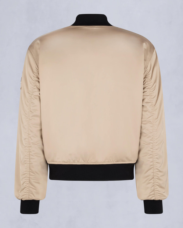 Moose Knuckles Womens Gold Series Reversible Jet Bomber Jacket Champagne M34LB022G Detail2