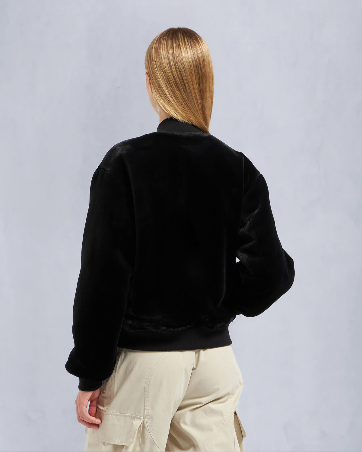 Moose Knuckles Womens Gold Series Reversible Jet Bomber Jacket Champagne M34LB022G Detail5