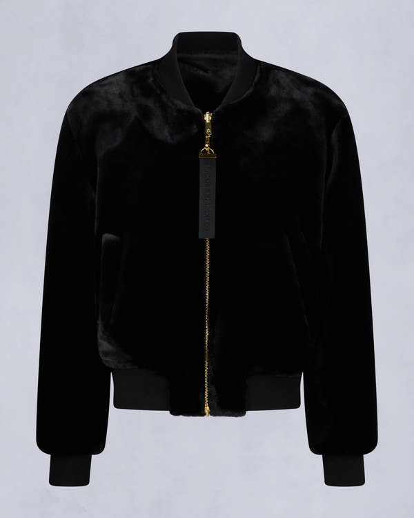 Moose Knuckles Womens Gold Series Reversible Jet Bomber Jacket Champagne M34LB022G Detail7