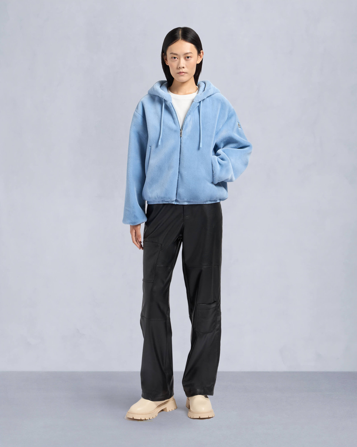 Moose Knuckles Womens Eaton Reversible Bunny Rain / rain M34LS652 Front Category