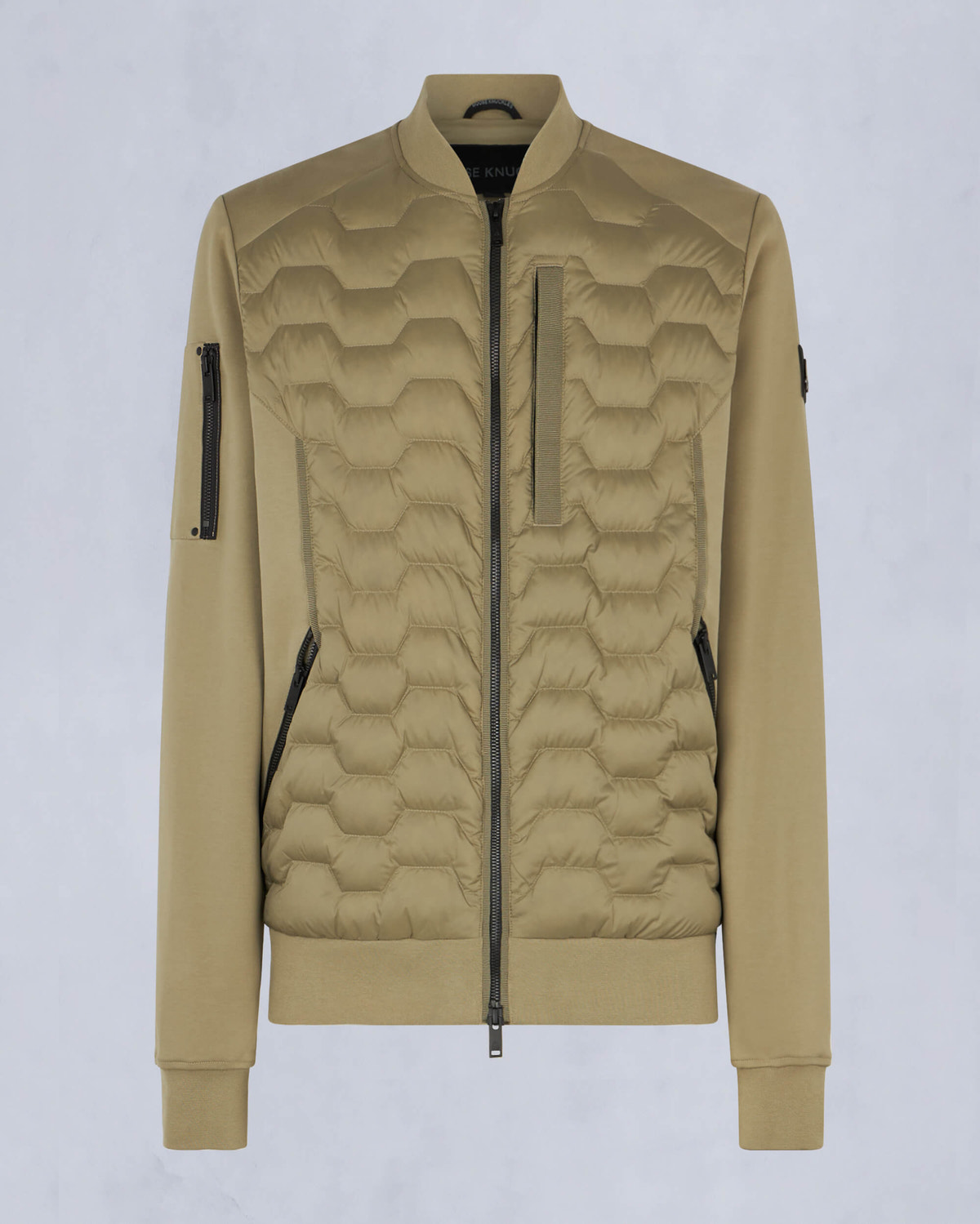 Moose Knuckles Mens Granite Down Hybrid Bomber Jacket Sage M34MB010 - GM