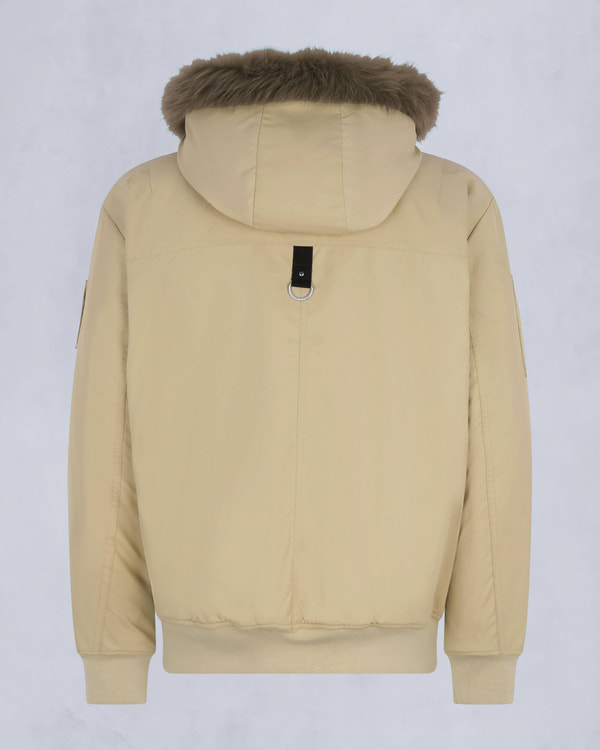 Moose Knuckles Mens Denali Bomber Jacket Sage /sage sherling M34MB027S Detail2