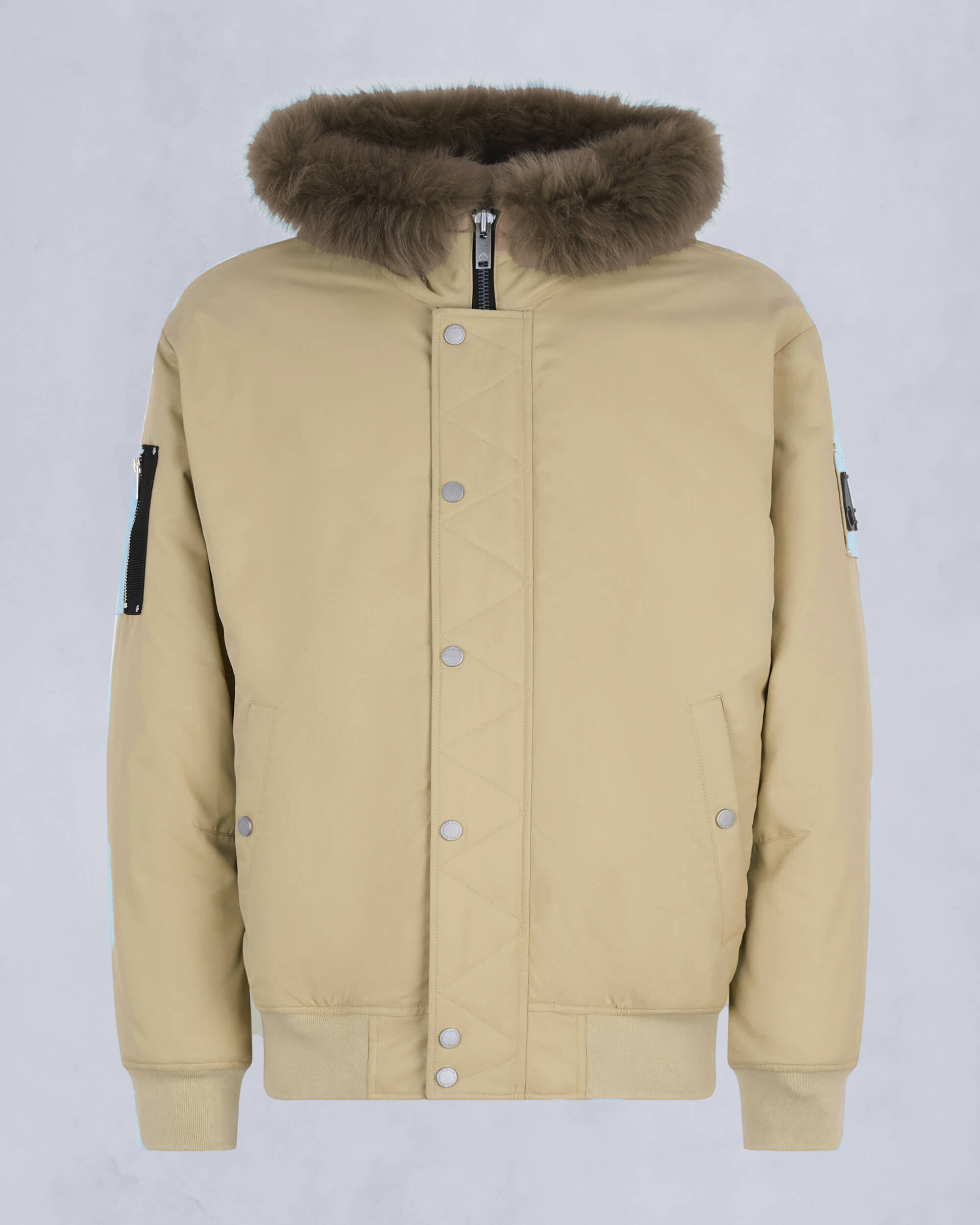 Moose Knuckles Mens Denali Bomber Jacket Sage /sage sherling M34MB027S - GM