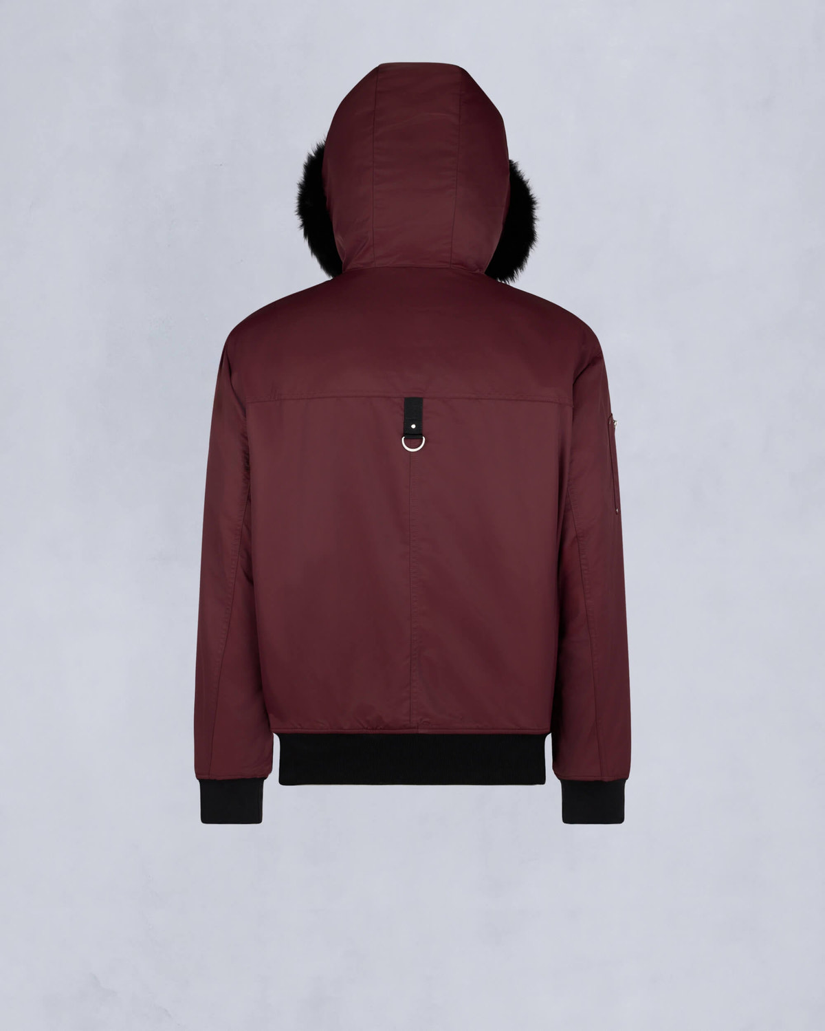 Moose Knuckles Mens Denali Bomber Jacket Beet /black sherling M34MB027S Detail2