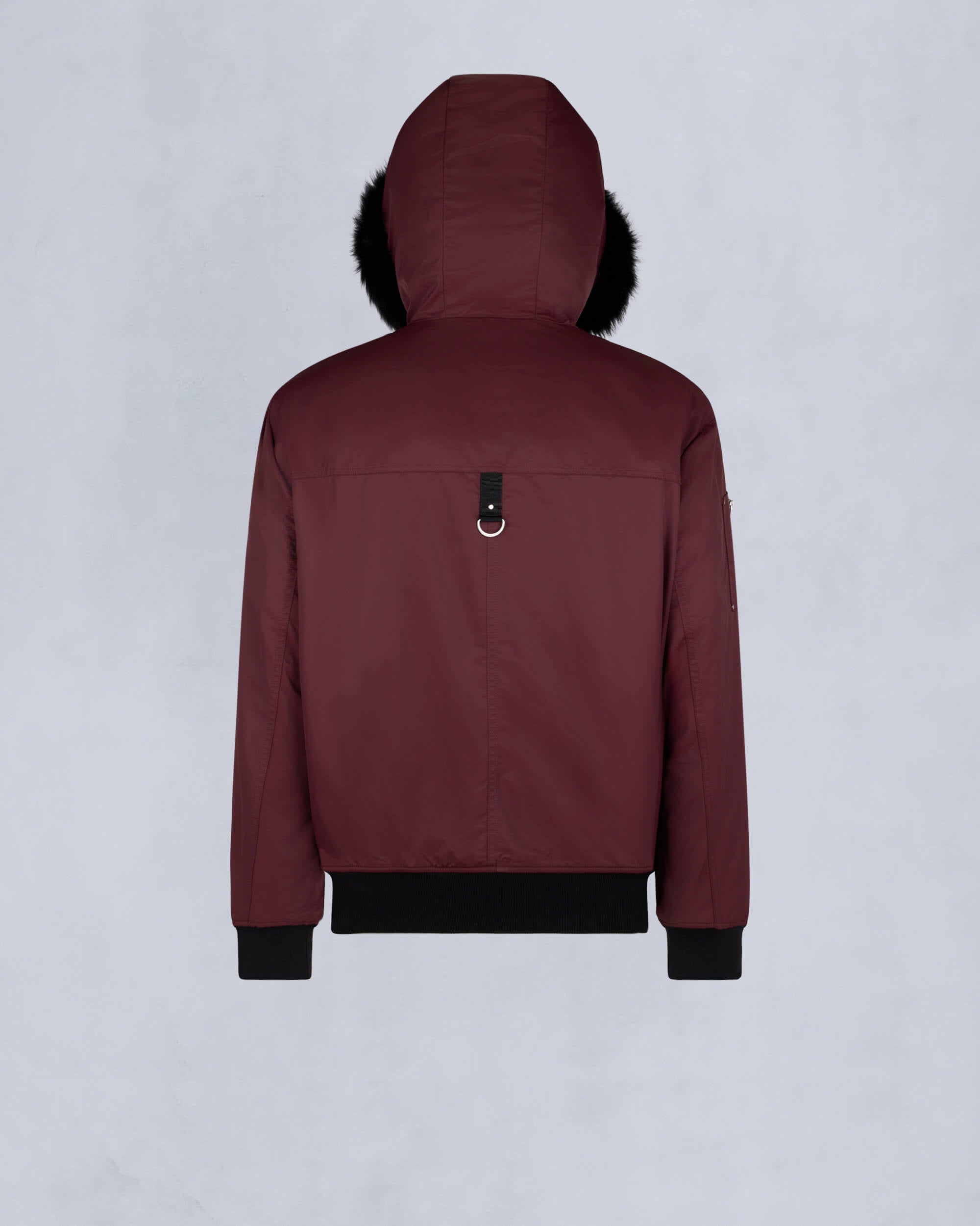 Moose Knuckles Mens Denali Bomber Jacket Beet /black sherling M34MB027S Detail2