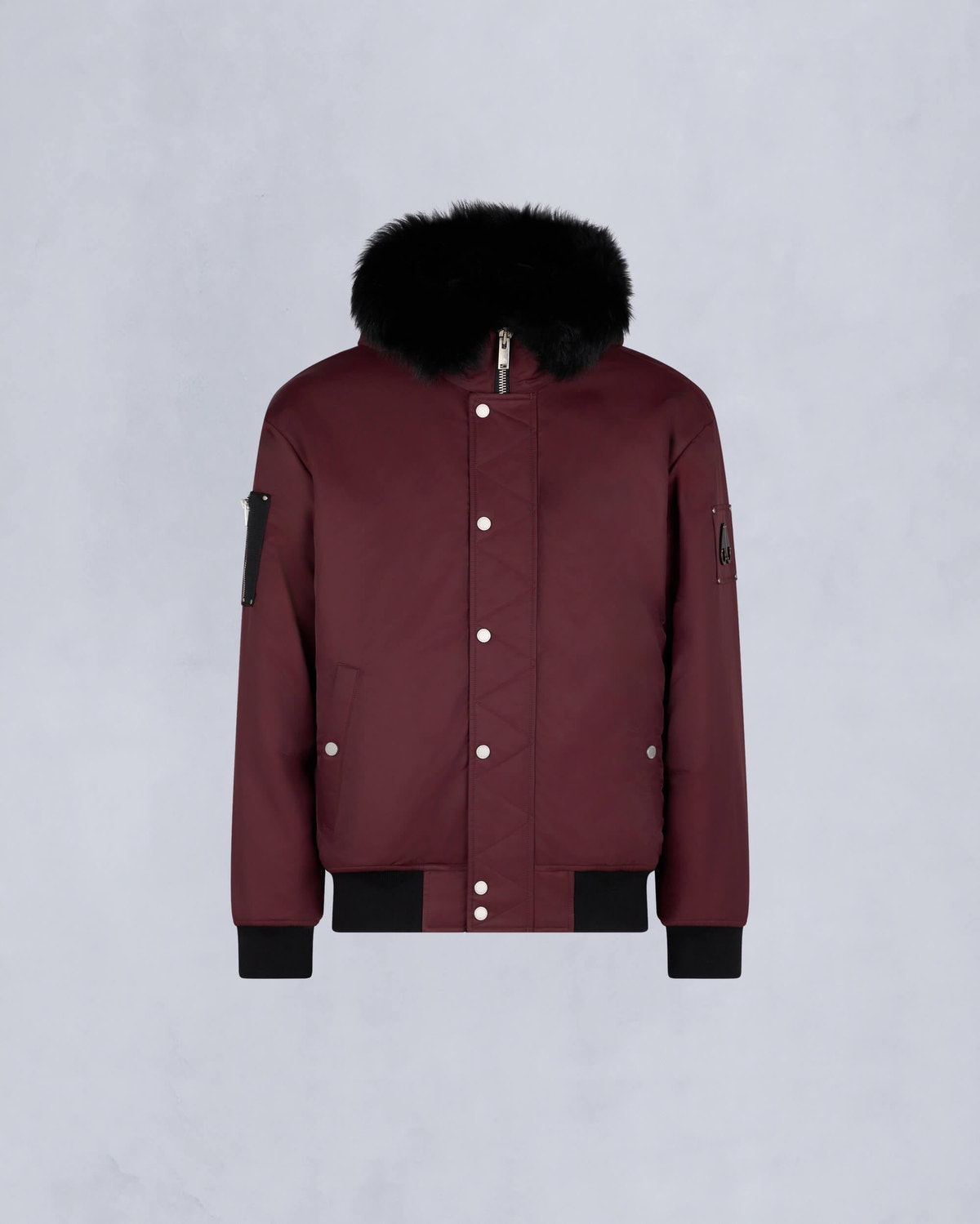 Moose Knuckles Mens Denali Bomber Jacket Beet /black sherling M34MB027S - GM