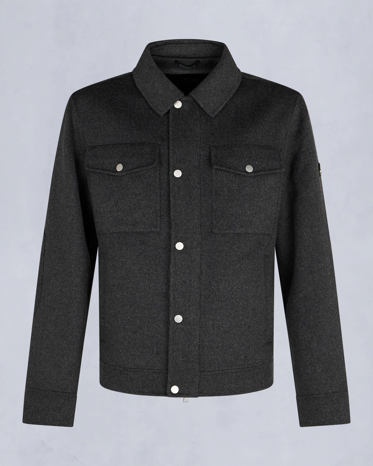 Moose Knuckles Mens Jacques Wool Shirt Jacket Charcoal M34MJ216 - GM