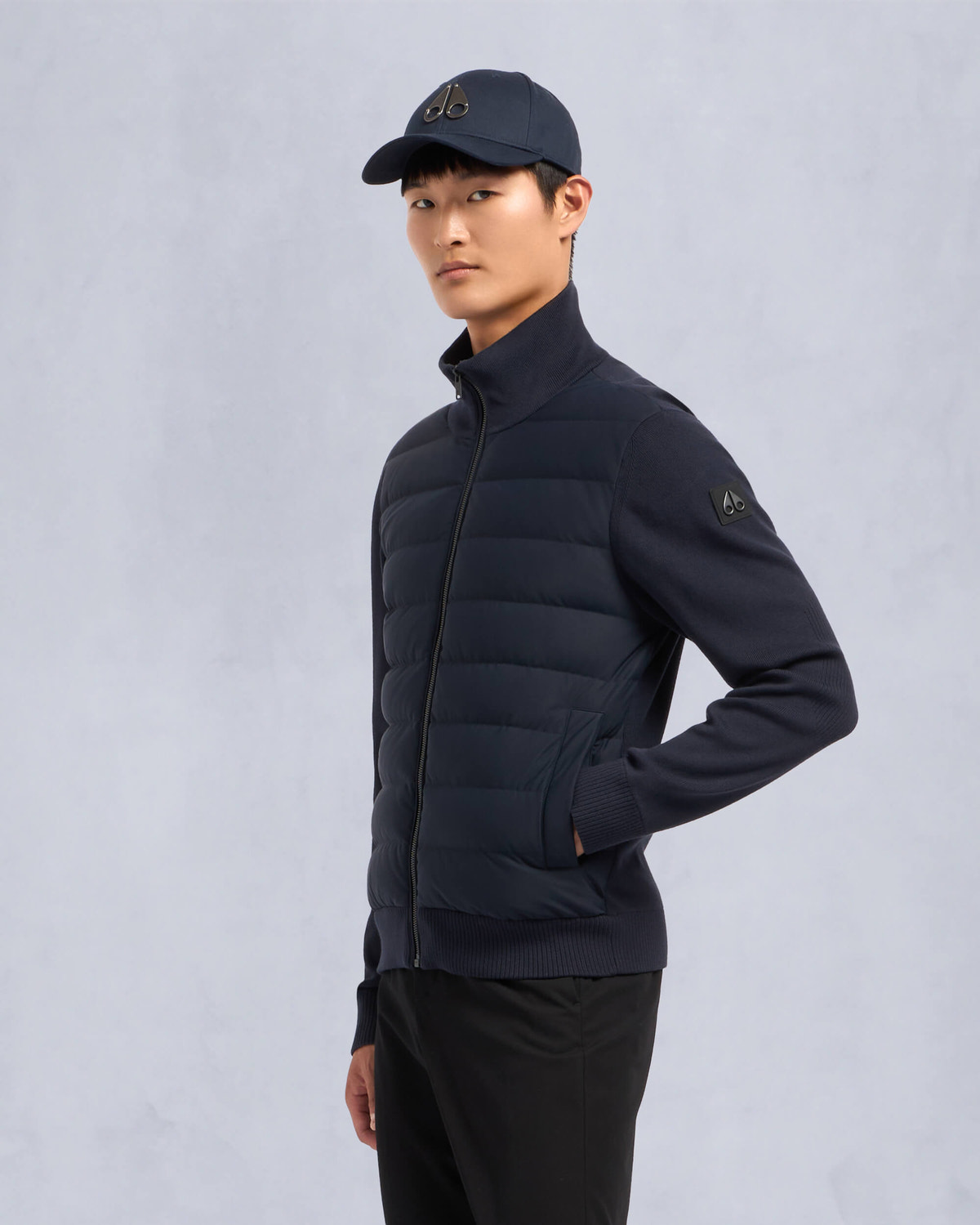 Moose Knuckles Mens Kamet Hybrid Jacket Navy M34MK659 Front
