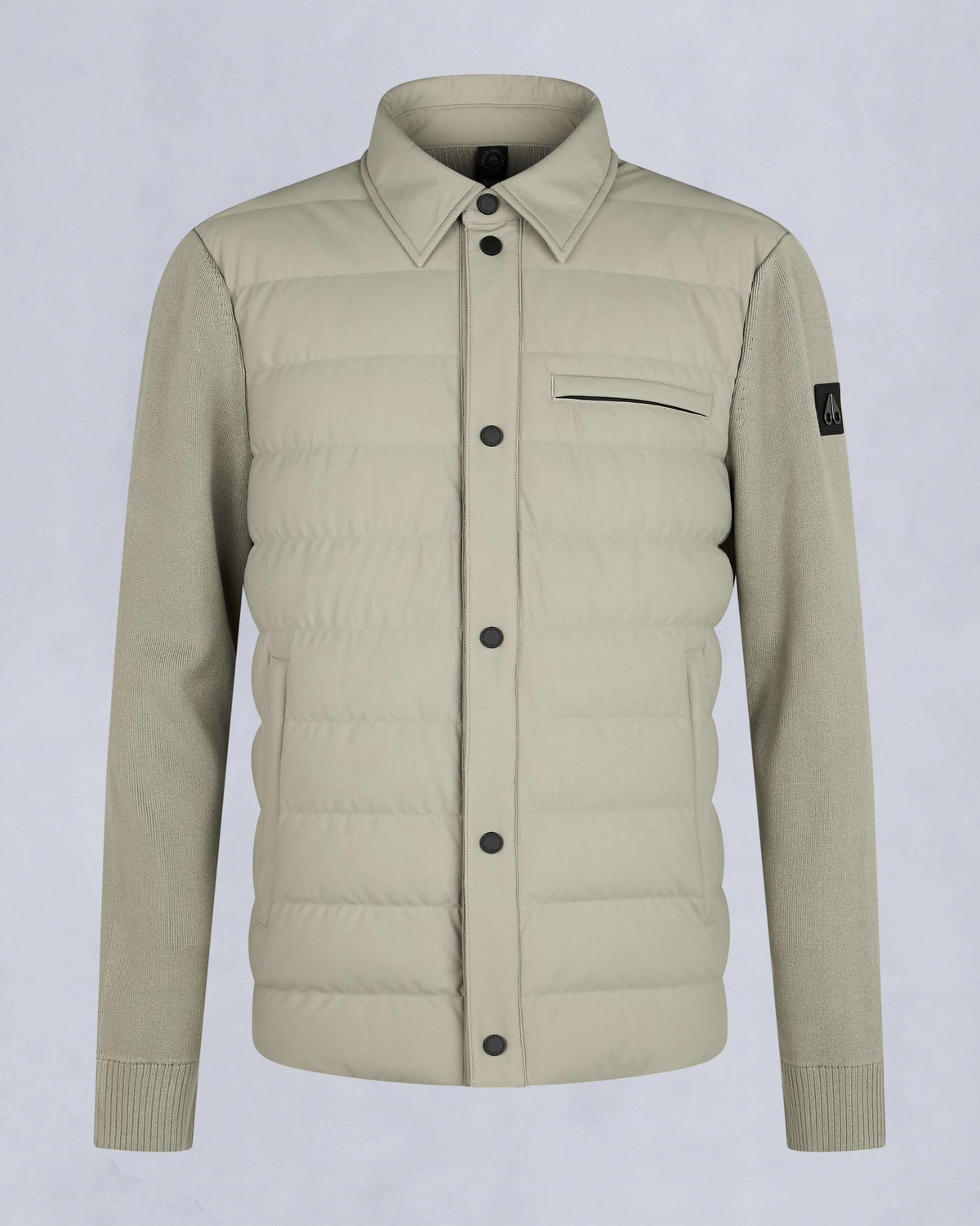 Moose Knuckles Mens Marble Hybrid Shirt Jacket Sage M34MK670 - GM
