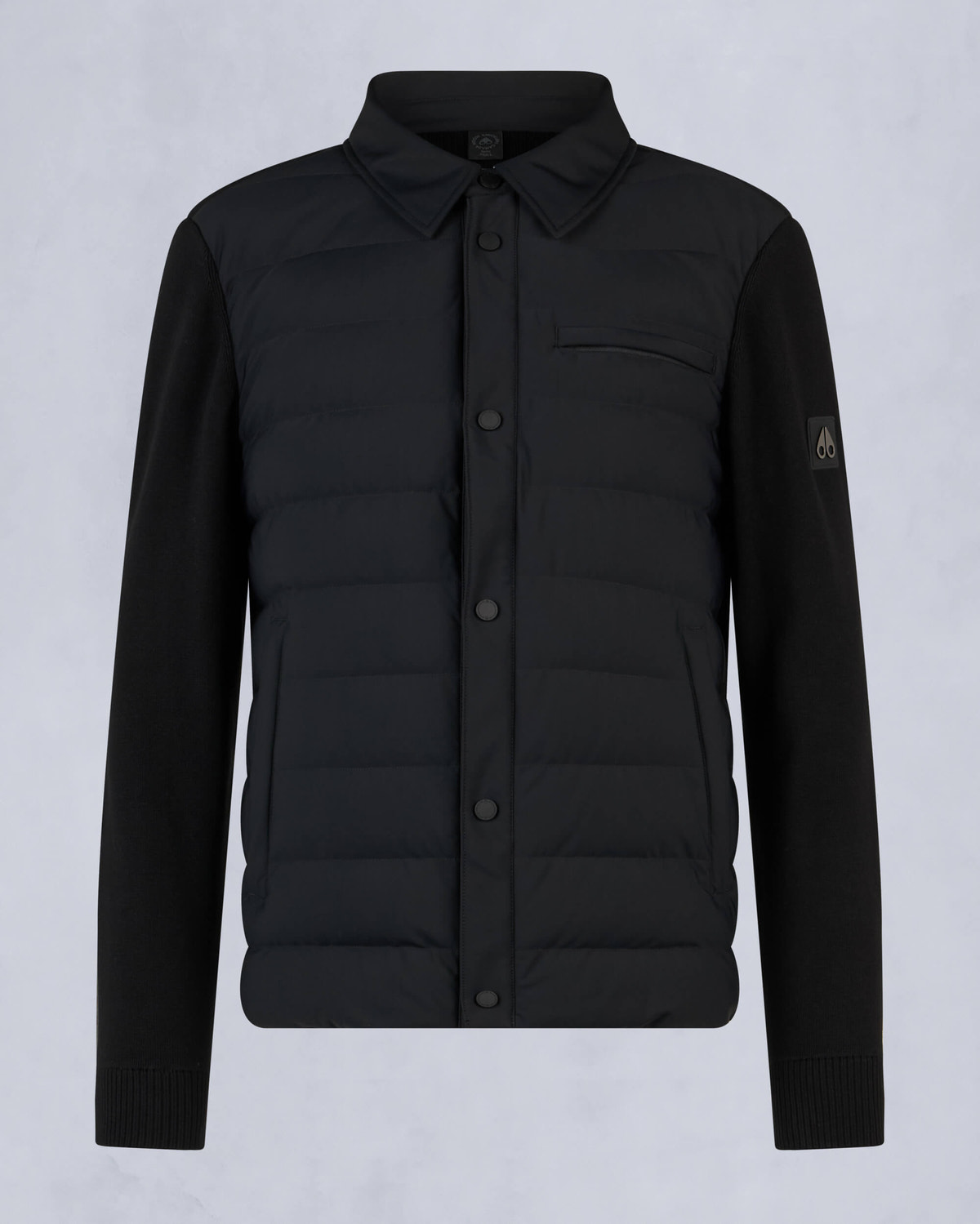 Moose Knuckles Mens Marble Hybrid Shirt Jacket Black M34MK670 - GM
