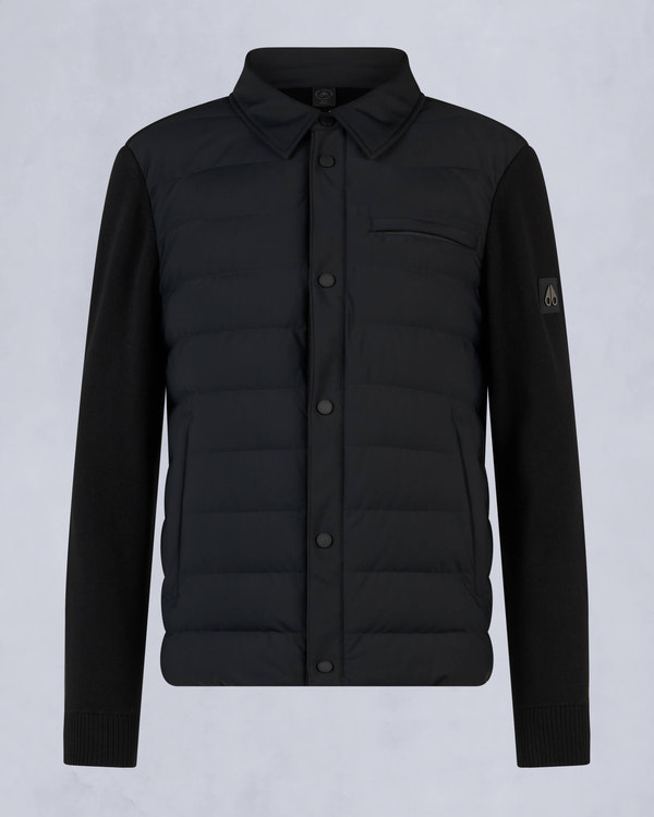 Moose Knuckles Mens Marble Hybrid Shirt Jacket Black M34MK670 - GM
