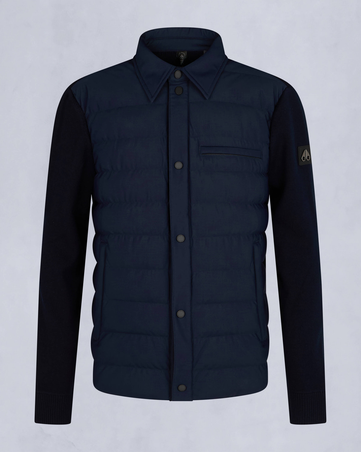 Moose Knuckles Mens Marble Hybrid Shirt Jacket Navy M34MK670 - GM