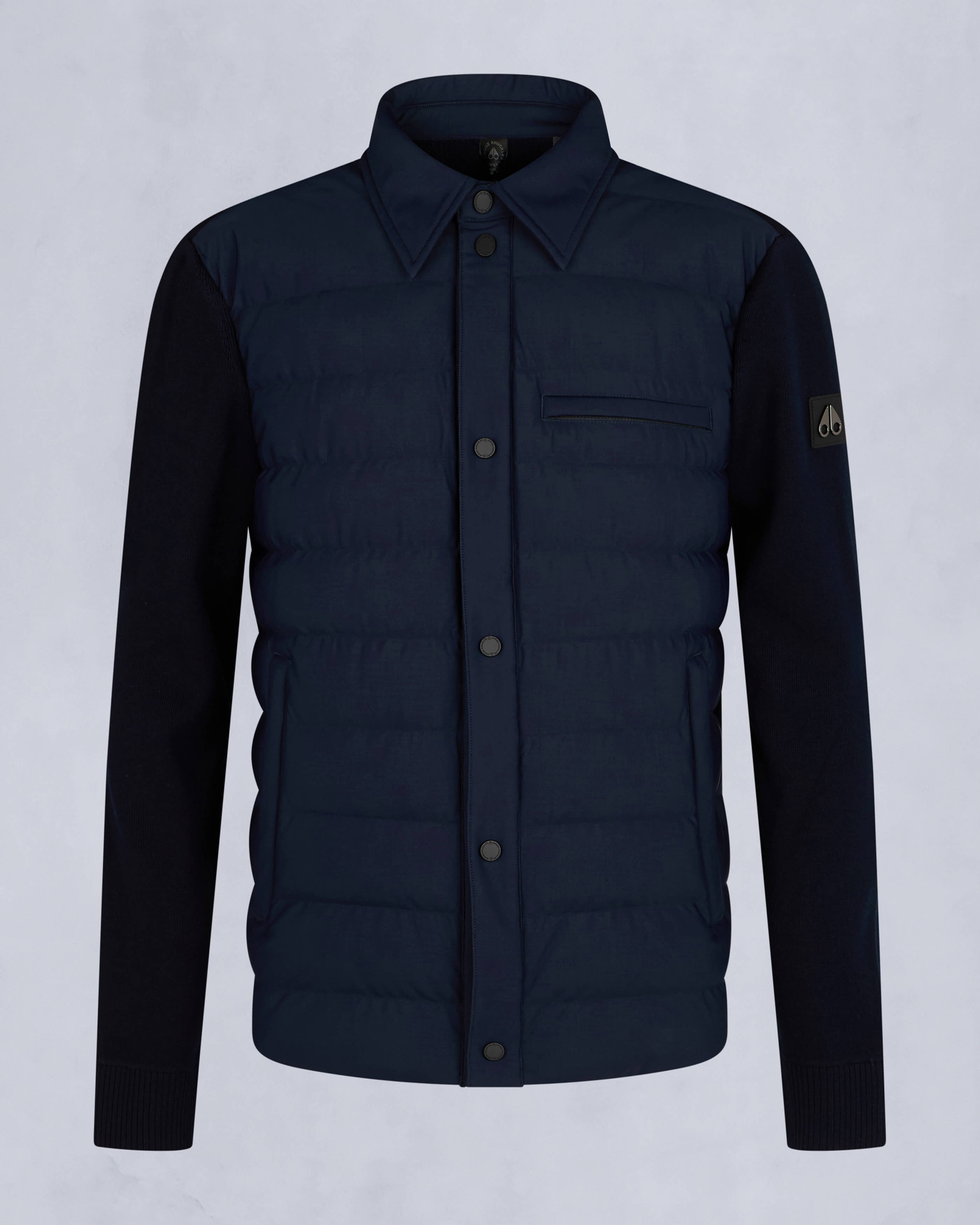 Moose Knuckles Mens Marble Hybrid Shirt Jacket Navy M34MK670 - GM