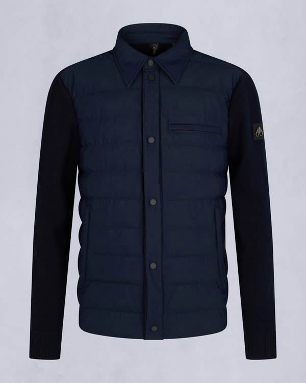 Moose Knuckles Mens Marble Hybrid Shirt Jacket Navy M34MK670 - GM