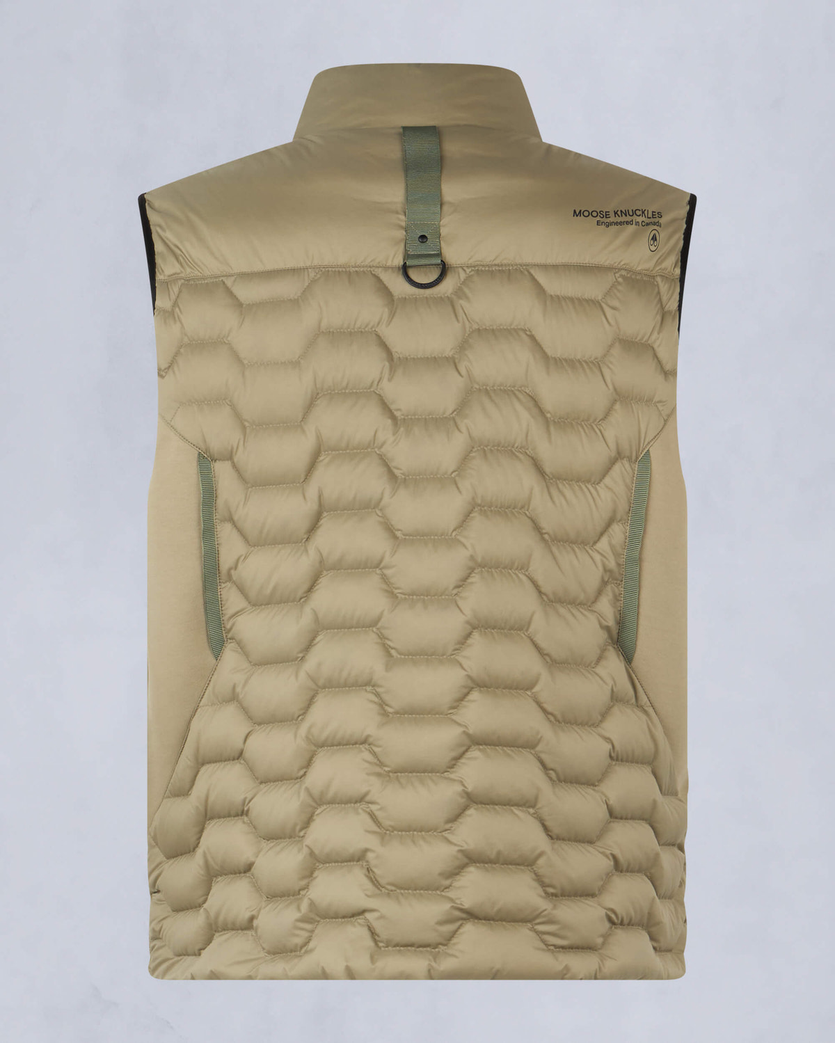 Moose Knuckles Mens Granite Down Hybrid Vest Sage M34MV452 Detail2