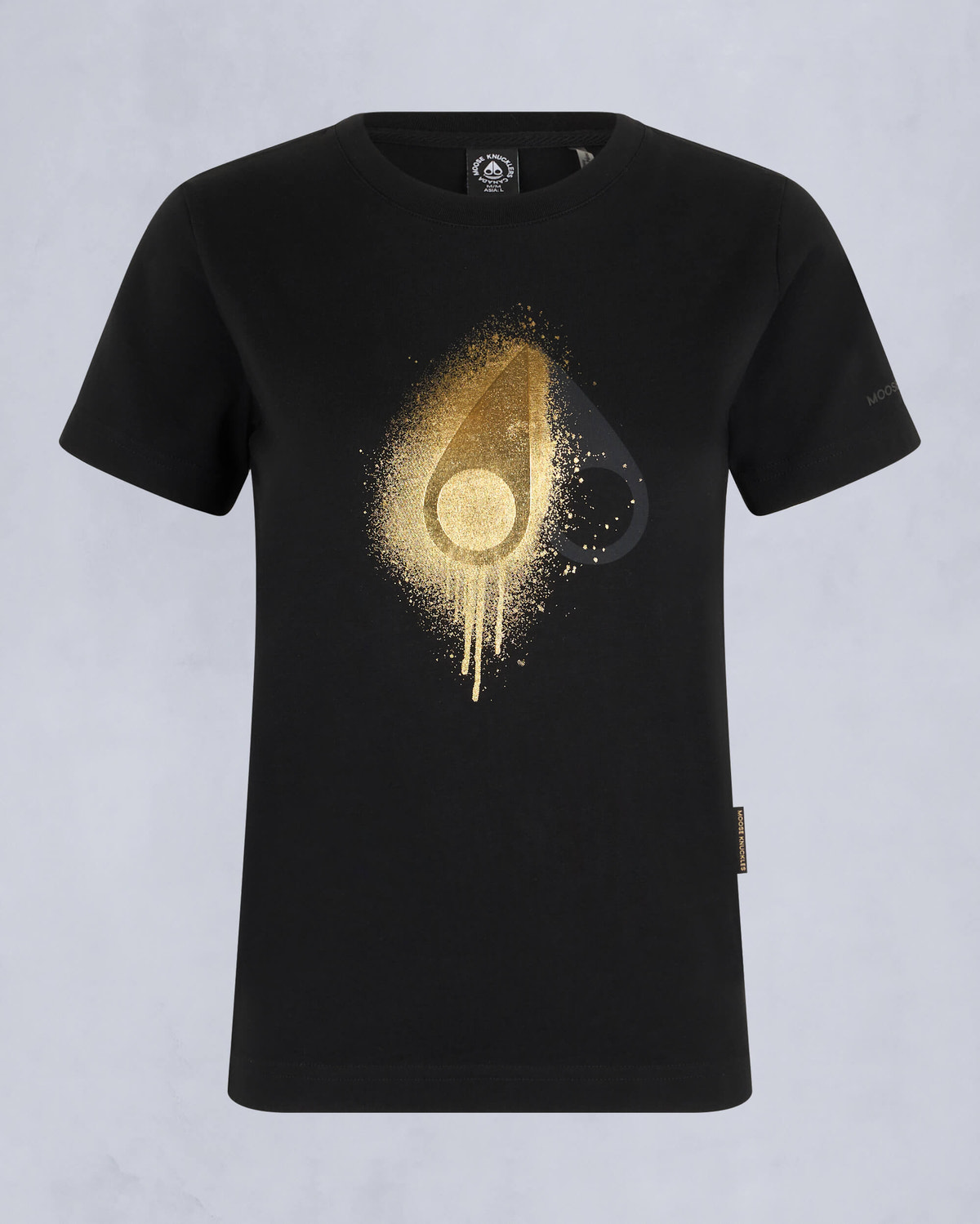 Moose Knuckles Kids Kids Unisex Gold Series Augustine Tee Black M34UT725G Front Category