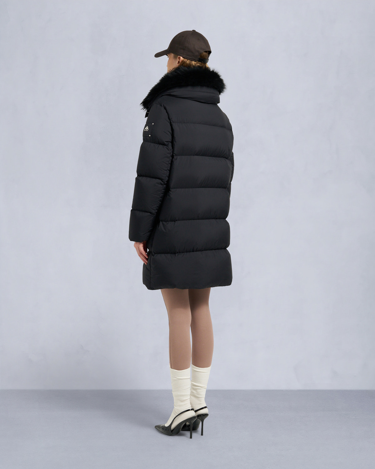 Moose Knuckles - M35LP209S - Belle Dune Long Shearling Trim Puffer - WOMENS - - Back