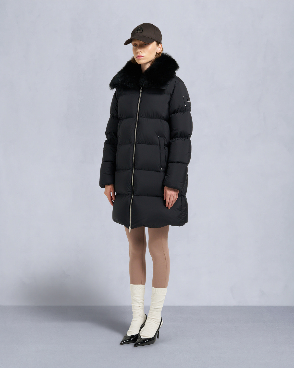 Moose Knuckles - M35LP209S - Belle Dune Long Shearling Trim Puffer - WOMENS - - Front