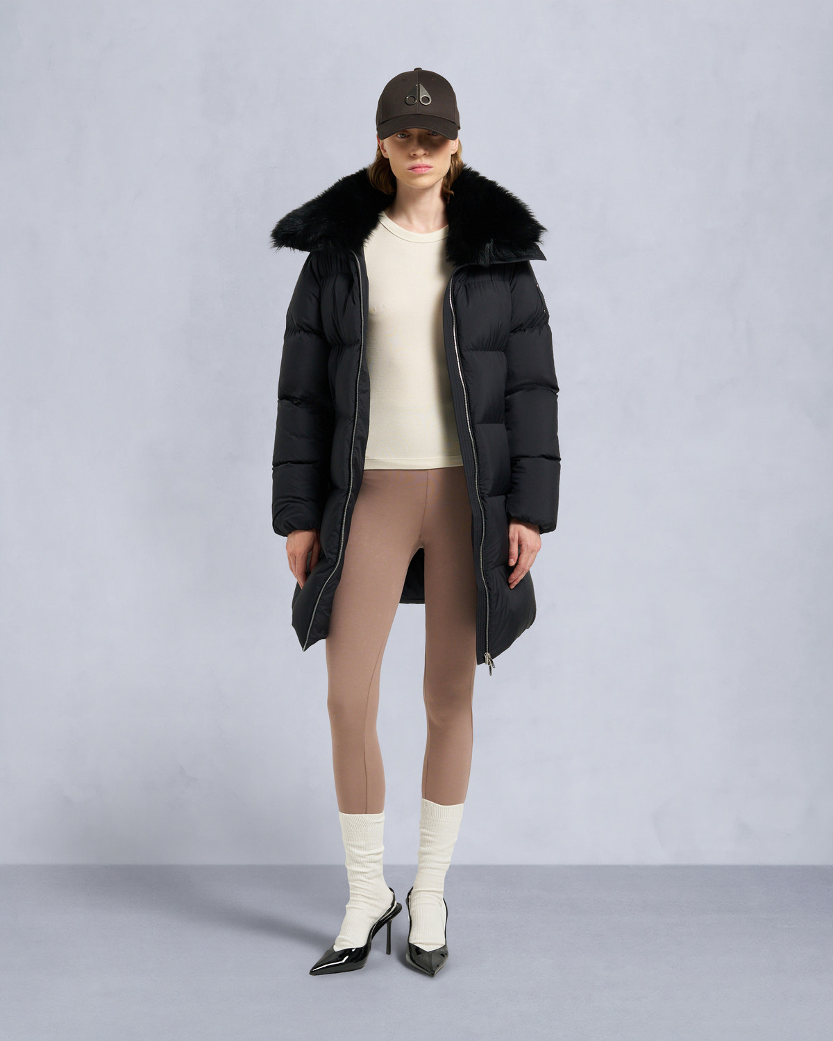 Moose Knuckles - M35LP209S - Belle Dune Long Shearling Trim Puffer - WOMENS - - Front Category