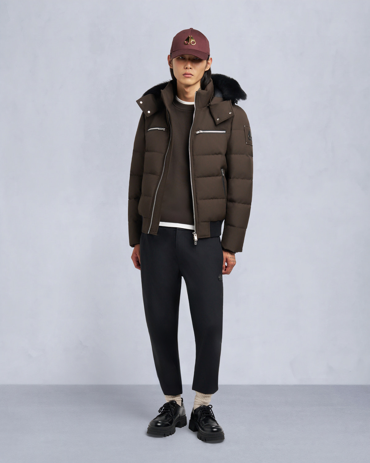 Moose Knuckles - M35MB005S - Cloud Shearling Trim Bomber Jacket - MENS - - Front Category
