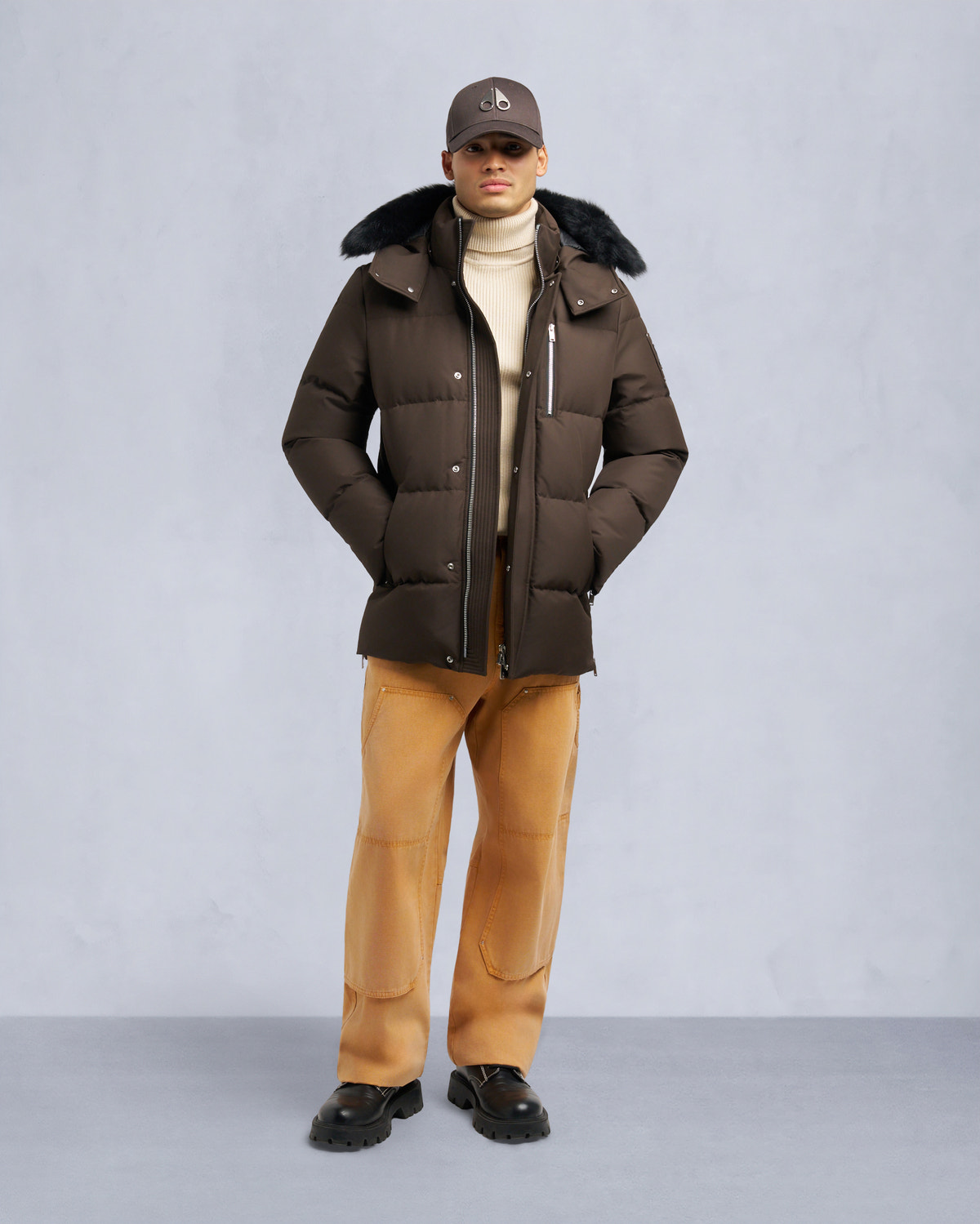 Moose Knuckles - M35MJ178S - Cloud 3Q Shearling Trim Jacket - MENS - - Front Category