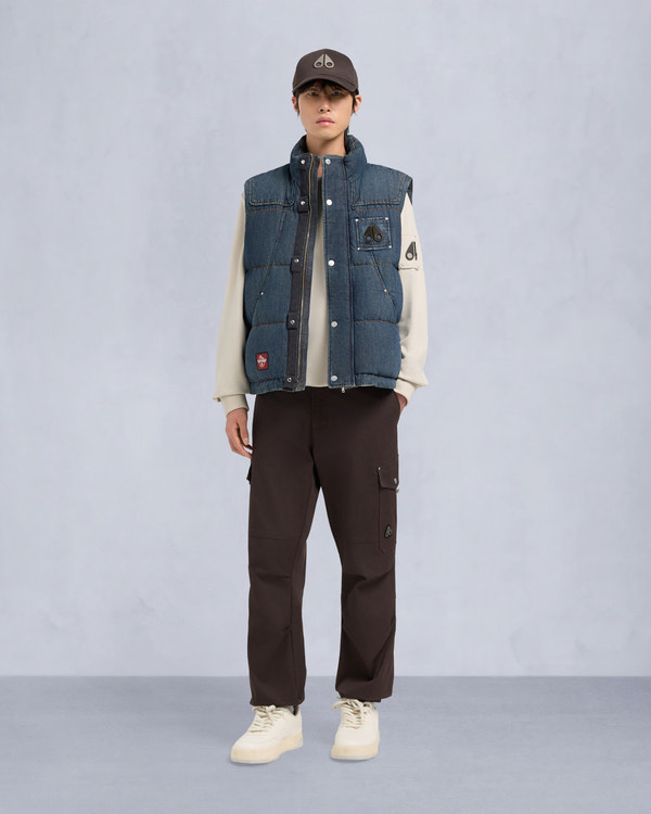 Moose Knuckles - M35MV450EV - Evisu x Moose Denim Everest Puffer Vest - MENS - - Front Category