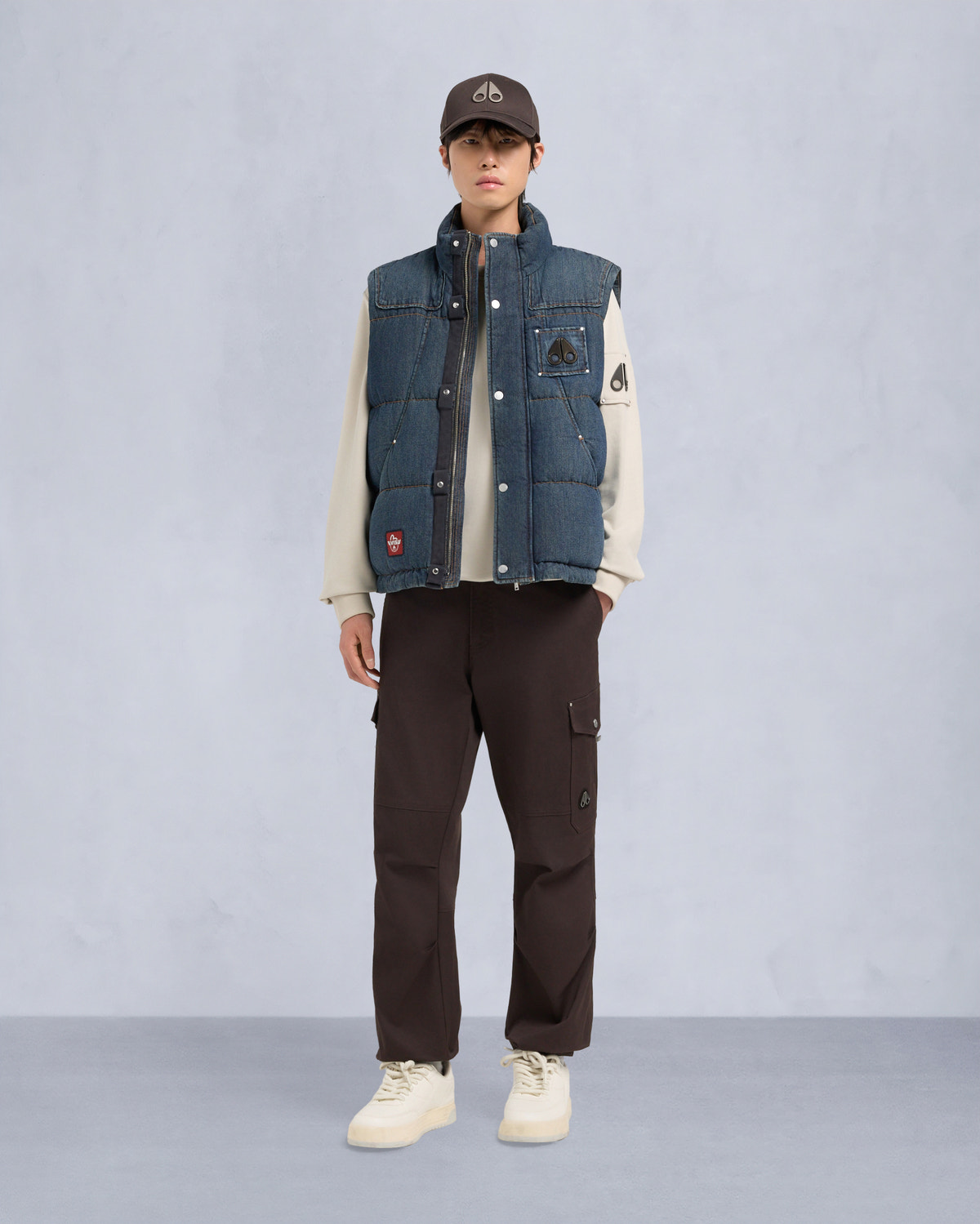Moose Knuckles - M35MV450EV - Evisu x Moose Denim Everest Puffer Vest - MENS - - Front Category