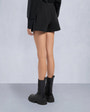 Moose Knuckles - M14LR798 - MixMedia Drawstring Shorts - WOMENS - Black - Back