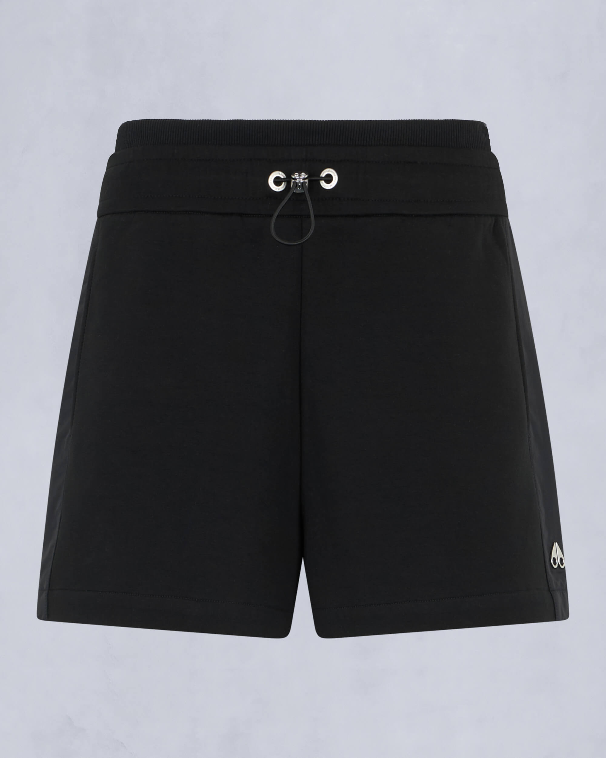 Moose Knuckles - M14LR798 - MixMedia Drawstring Shorts - WOMENS - Black - GM