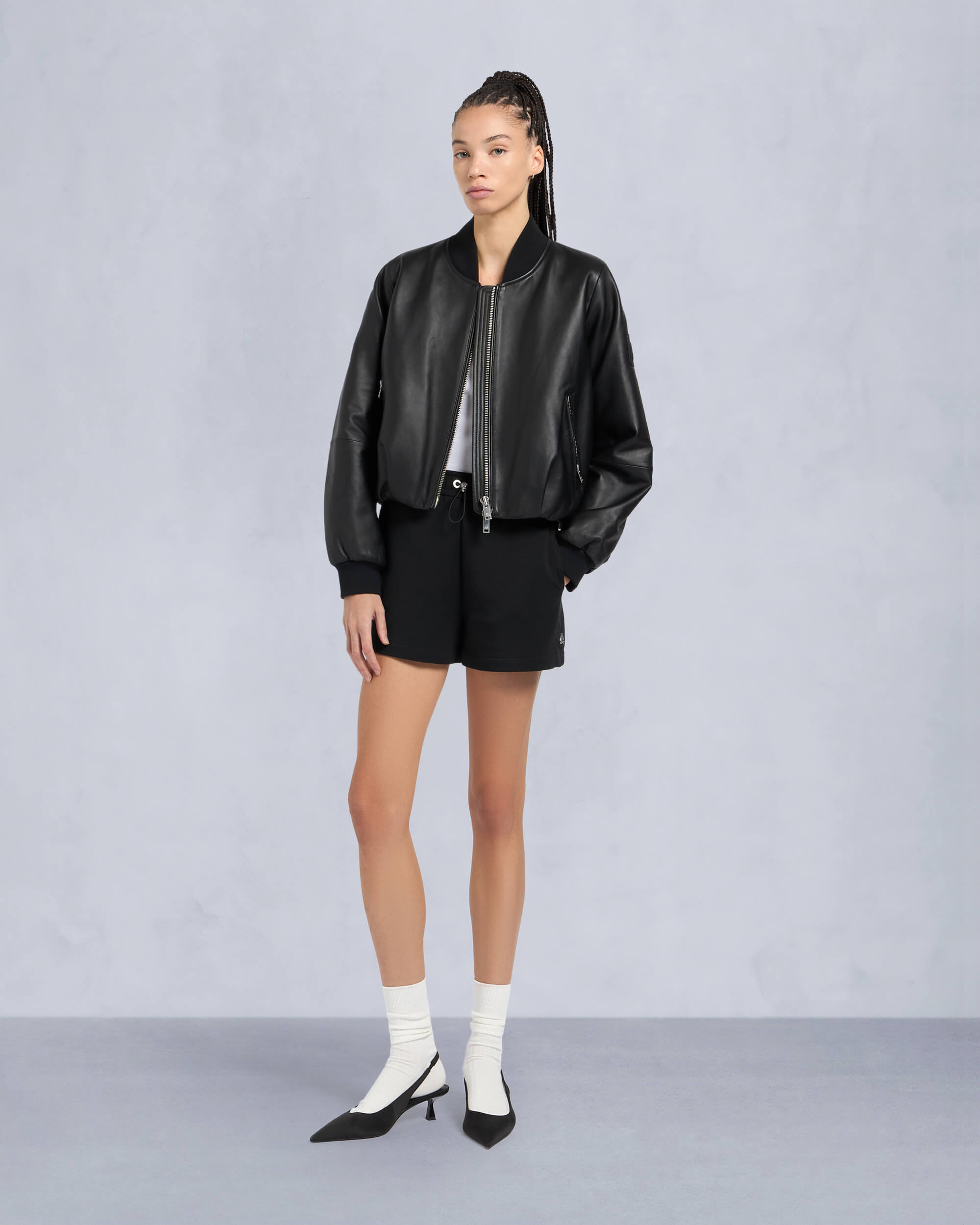 CARDIN LEATHER BOMBER JACKET