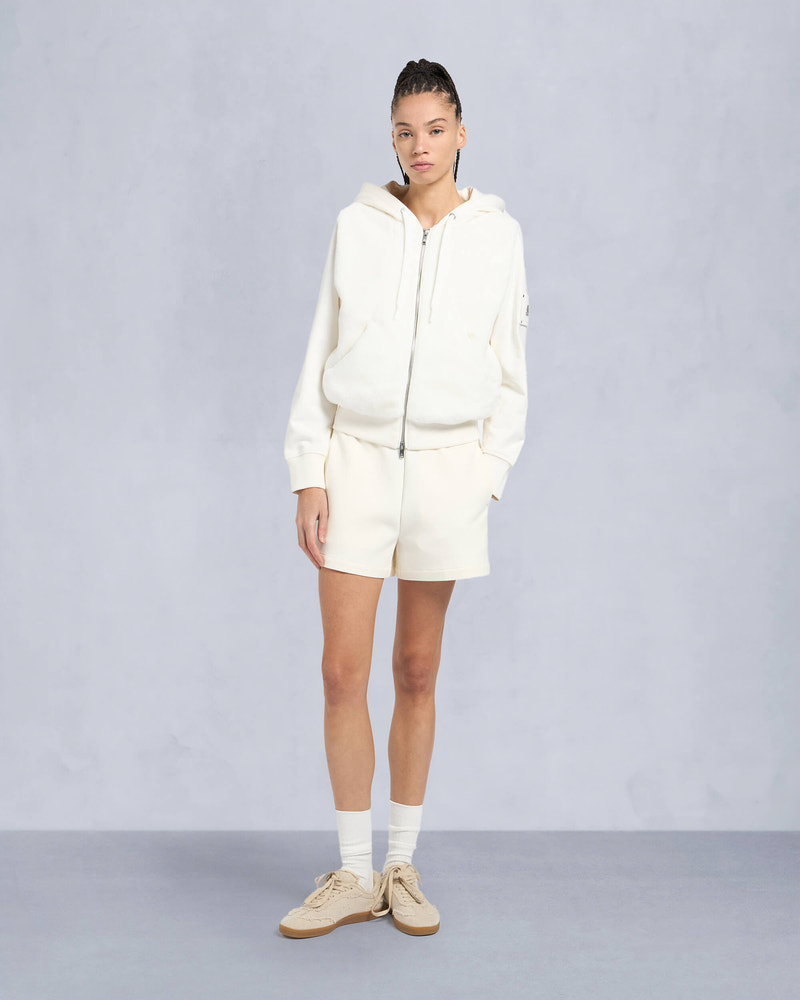 Moose Knuckles Womens Rosylyn Bunny Hoodie Milky Way M15LS610 Front Category