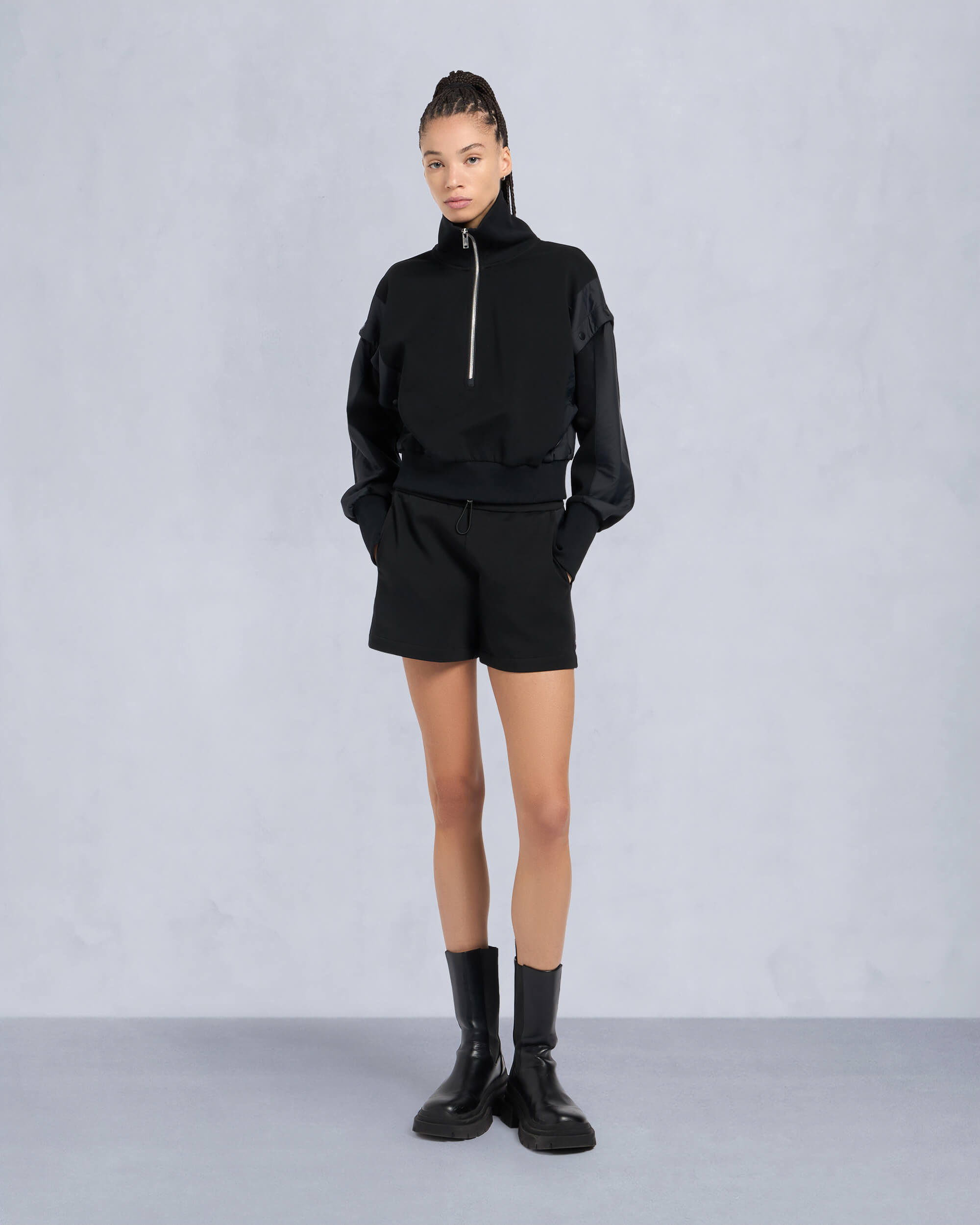 MIXMEDIA QUARTER-ZIP SWEATER