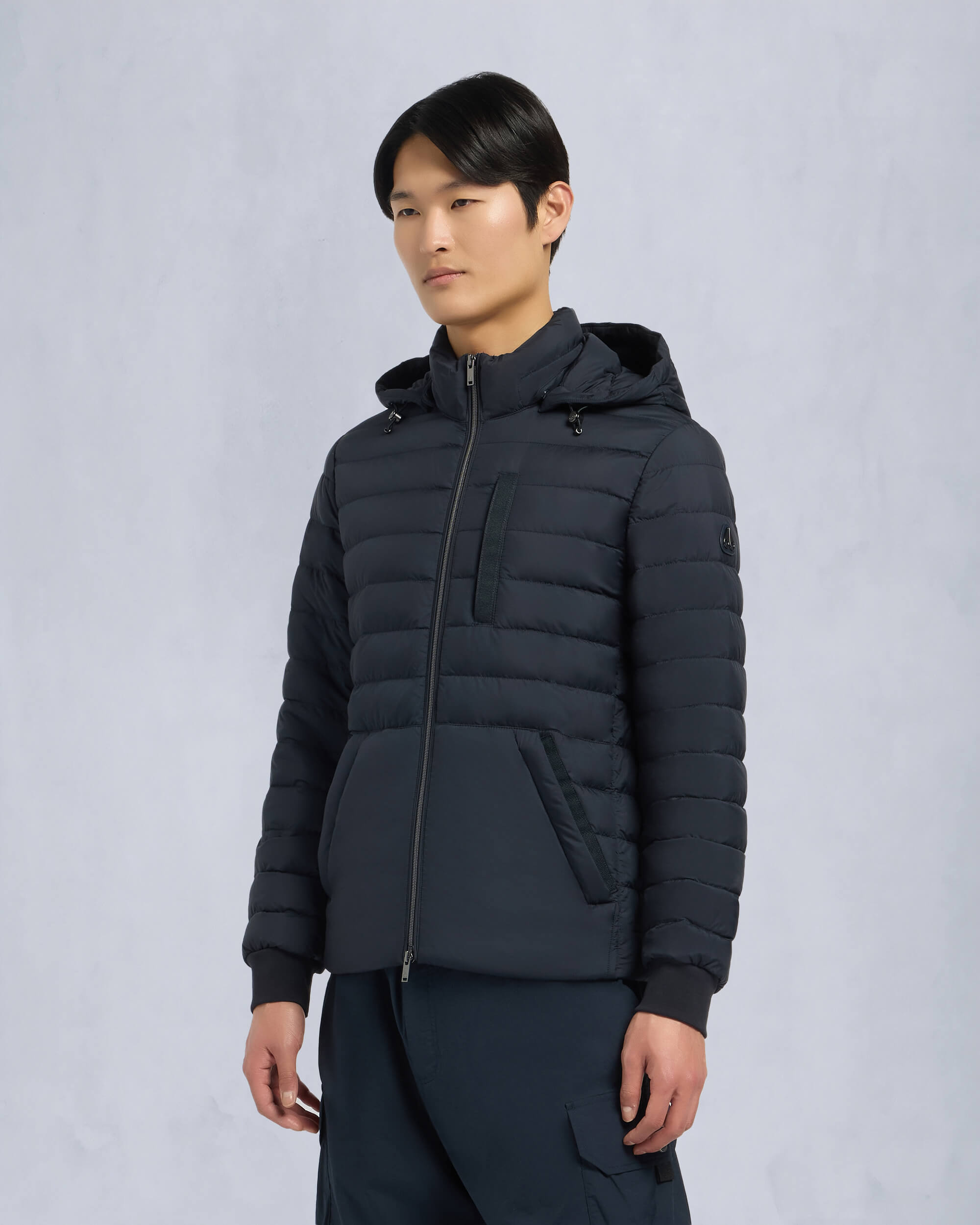Moose Knuckles Mens Gregoire Air Down Jacket Navy M15MJ149 Front