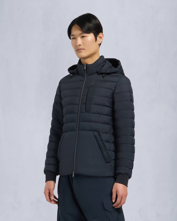 Moose Knuckles Mens Gregoire Air Down Jacket Navy M15MJ149 Front