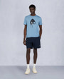 Moose Knuckles Mens Augustine T-Shirt SEA W/NAVY M15MT717 Front Category