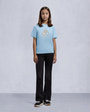 Moose Knuckles Kids Kids Unisex Augustine T-Shirt SEA W/NAVY M15UT781 Front Category