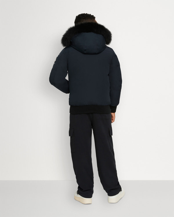 Moose Knuckles - M32UB035S - Kids Unisex Original Bomber  - KIDS - Navy / Black Shearling - Back