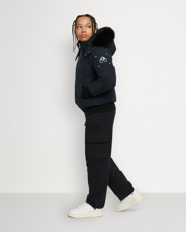 Moose Knuckles - M32UB035S - Kids Unisex Original Bomber  - KIDS - Navy / Black Shearling - Detail3