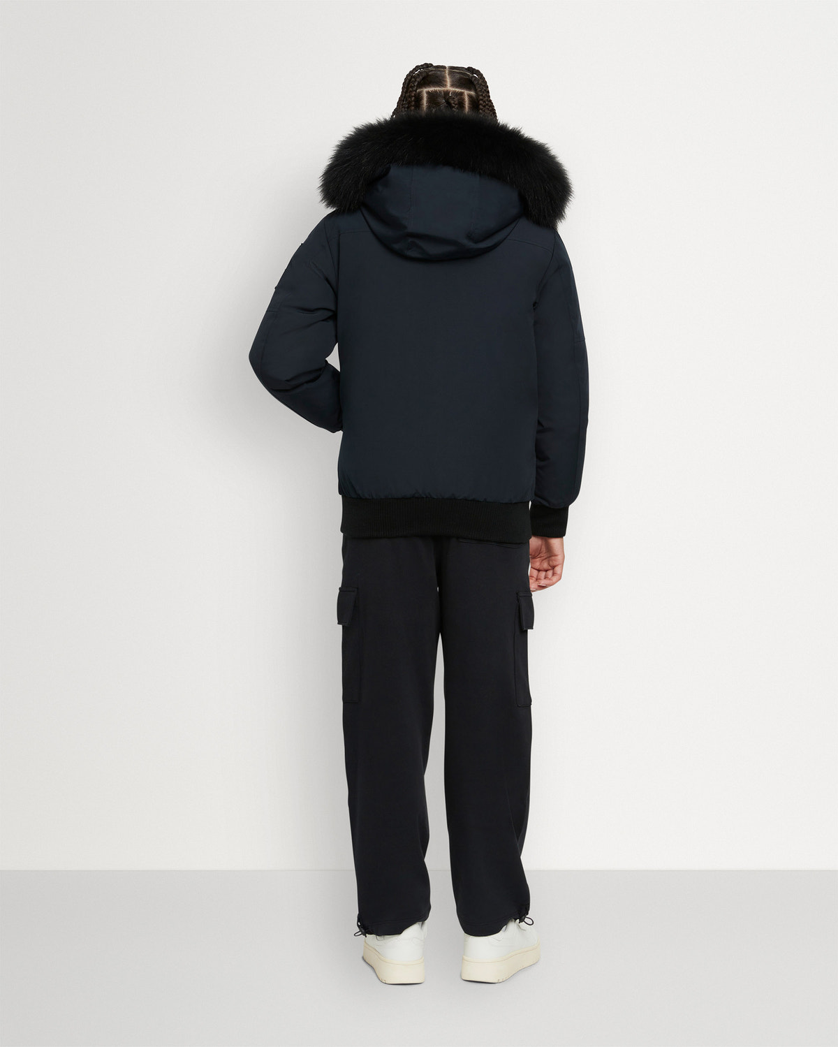 Moose Knuckles - M32UB035S - Kids Unisex Original Bomber  - KIDS - Navy / Black Shearling - Detail4