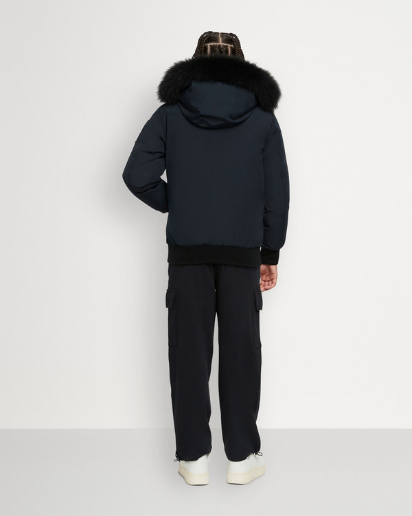 Moose Knuckles - M32UB035S - Kids Unisex Original Bomber  - KIDS - Navy / Black Shearling - Detail4