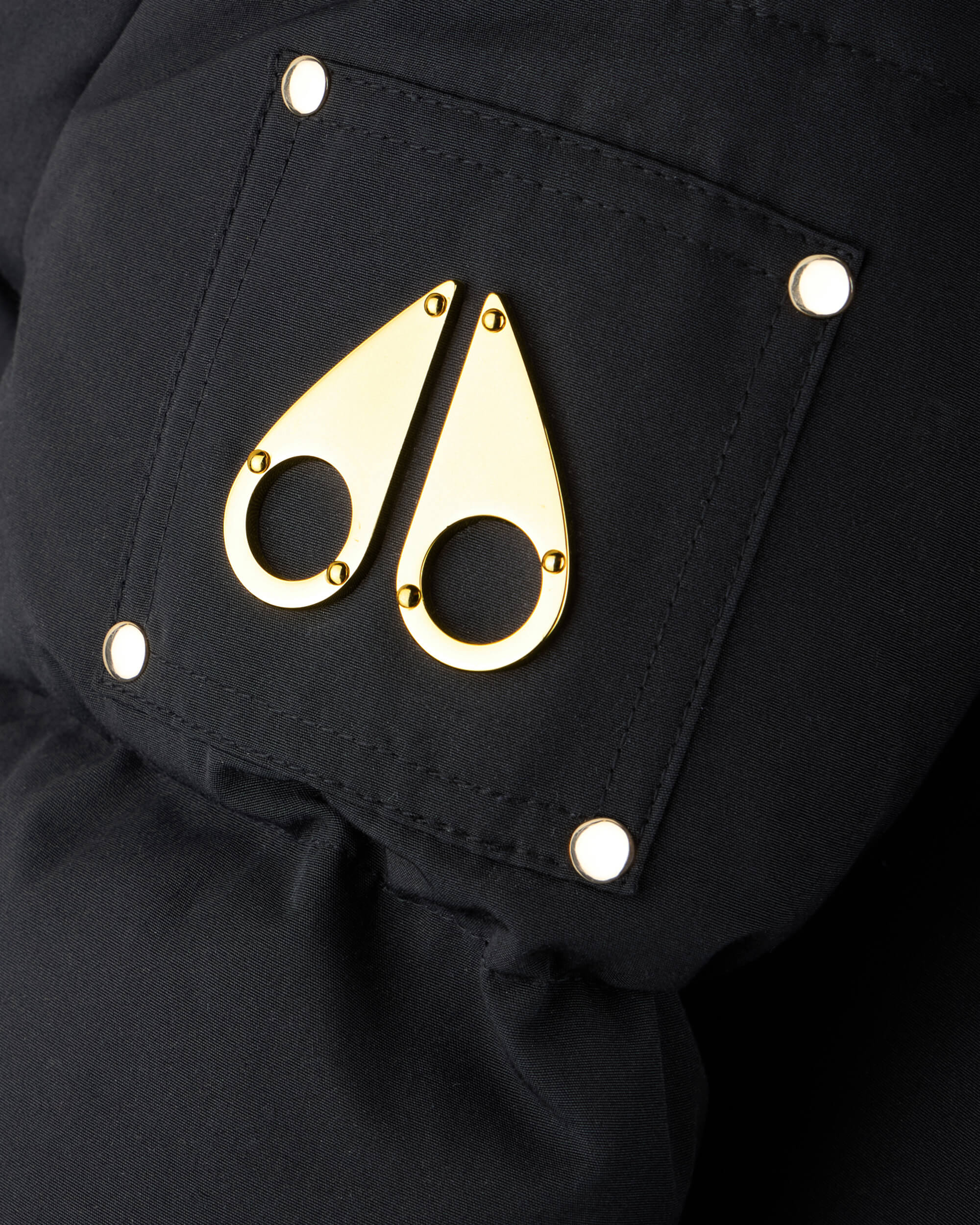 Moose Knuckles Kids Kids  Unisex Original Gold Series 3Q Jacket Black / Black Shearling M32UJ193GS Detail1