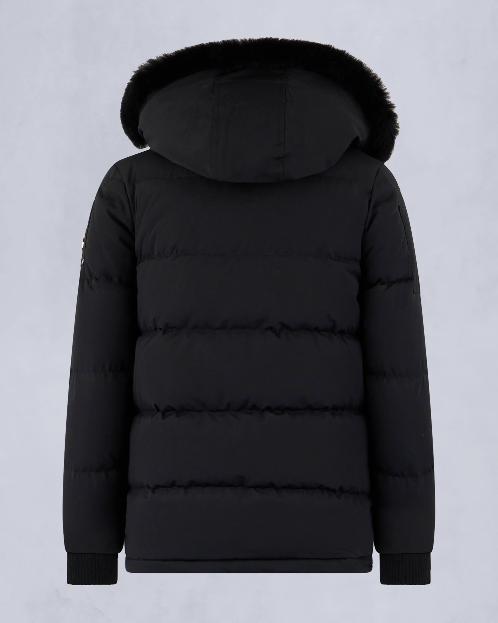 Moose Knuckles Kids Kids  Unisex Original Gold Series 3Q Jacket Black / Black Shearling M32UJ193GS Detail2